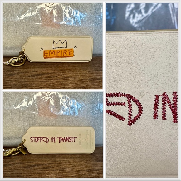 New Coach X Jean Michel Basquiat Rogue 25 Ivory with Charm, Card Case & Wristlet - Picture 6 of 12